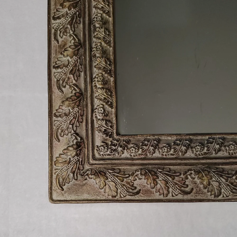 Decorative Framed Brown Square Ornate Mirror